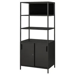 IKEA TROTTEN(494.296.46) шафа з розсувними / дошковими дверцятами, антрацит