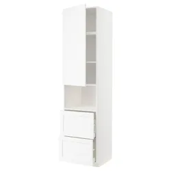 IKEA METOD / MAXIMERA(394.735.88) в мікродверній шафі / 2 шухляди, Enköping білий/імітація дерева білий
