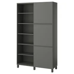 IKEA BESTÅ(395.081.54) комбінація з дверима, темно-сірий/Västerviken темно-сірий