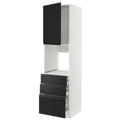 IKEA METOD / MAXIMERA(094.931.87) висока шафа/двері/3 шухляди, білий/Upplöv матовий антрацит