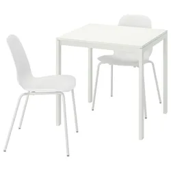 IKEA MELLTORP / LIDÅS(294.816.16) стіл і 2 стільці, білий білий / білий білий