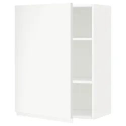 IKEA METOD(594.547.44) навісна шафа з полицями, білий / Voxtorp матовий білий