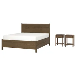IKEA TONSTAD(195.775.63) Набір меблів для спальні 3 шт, З контейнерами для постільної білизни/коричневого шпону дуба