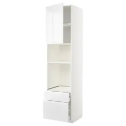IKEA METOD / MAXIMERA(794.634.79) в сз д пиріг / мікр з дрз / 2 сзу, білий/Voxtorp глянцевий/білий