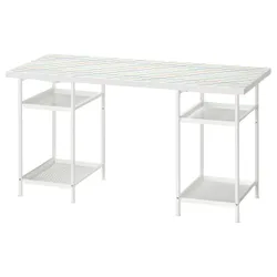 IKEA LAGKAPTEN / SPÄND(895.839.90) стіл, Різнокольорова/біла решітка