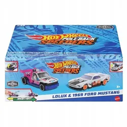 Набір з 2 машинок HOT WHEELS PULL-BACK SPEEDERS: Lolux та Ford Mustang HWH57 1969 року випуску