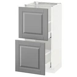 IKEA METOD / MAXIMERA(490.514.08) шафа / 2 szu /, білий / Bodbyn сірий