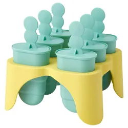 IKEA UPPFYLLD(005.332.39) форма для морозива, бірюзовий/жовтий