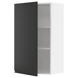 IKEA METOD(094.930.26) навісна шафа з полицями, білий/Upplöv матовий антрацит