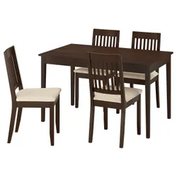 IKEA NÄSINGE / NÄSINGE(595.970.93) Стіл та 4 стільці, Забарвлені букові вени