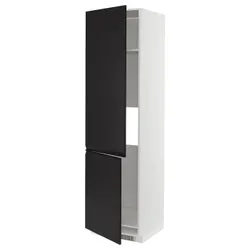 IKEA METOD(794.939.09) висока шафа для холодильника/двері з 2 дверцятами, білий/Upplöv матовий антрацит